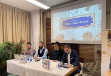 Akademik Muhić i muftija Kujević na tribini u IBC „Cirih”